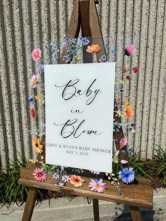 Wildflower Baby In Bloom Sign