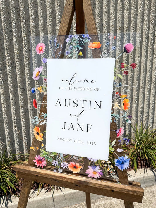 Wildflower Welcome Sign
