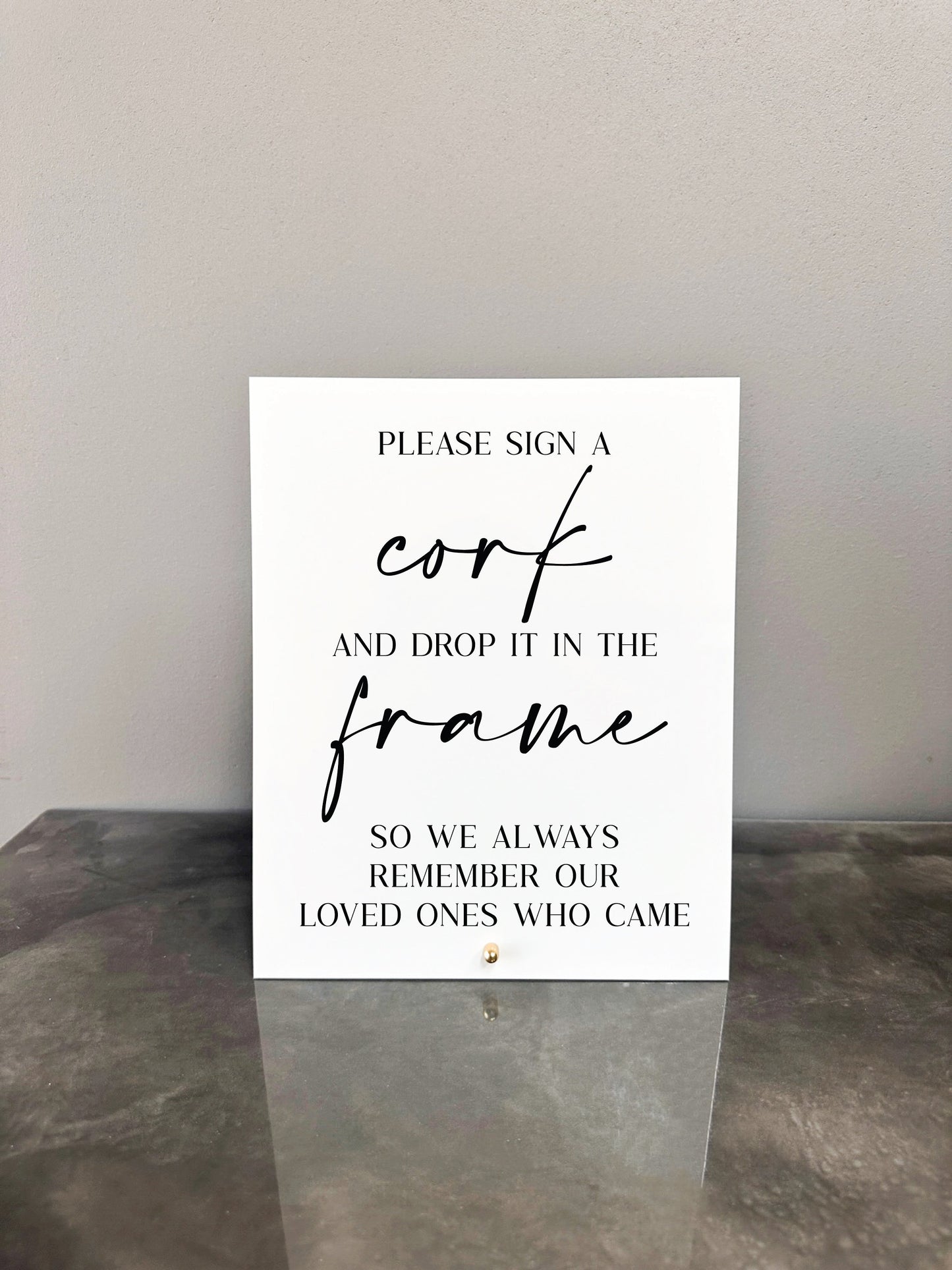 Please Sign A Cork Sign