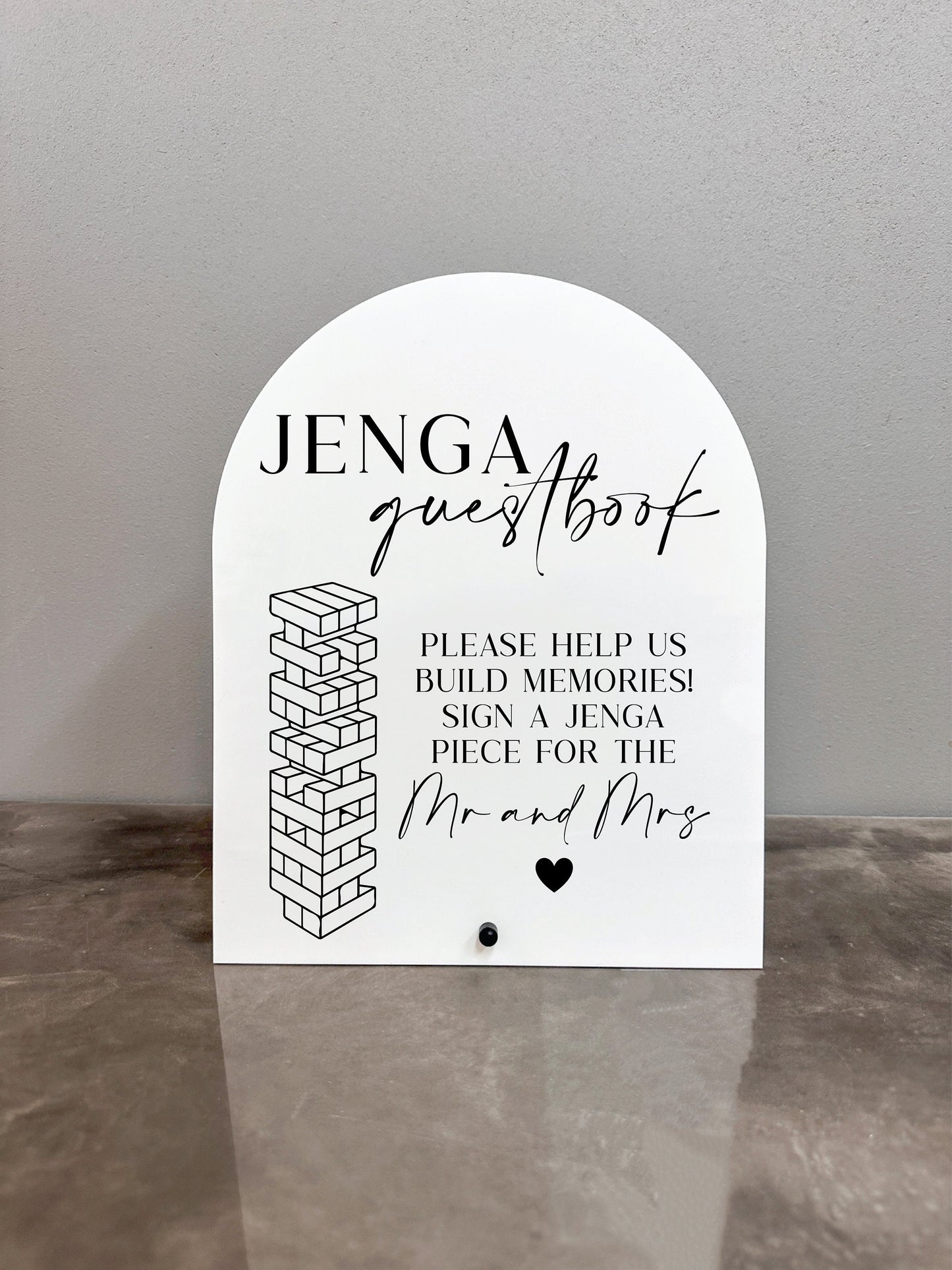 Jenga Guestbook Sign