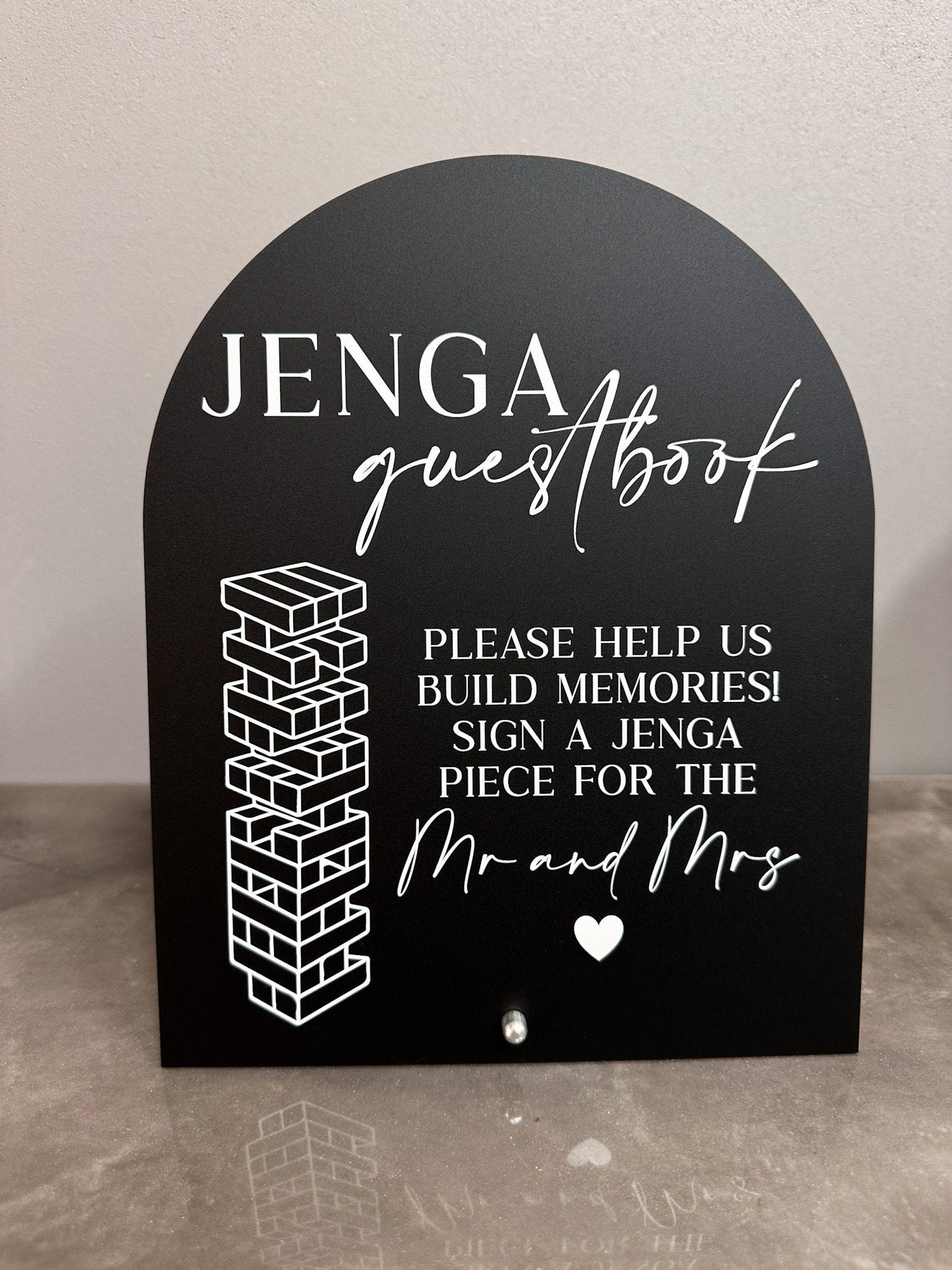 Jenga Guestbook Sign