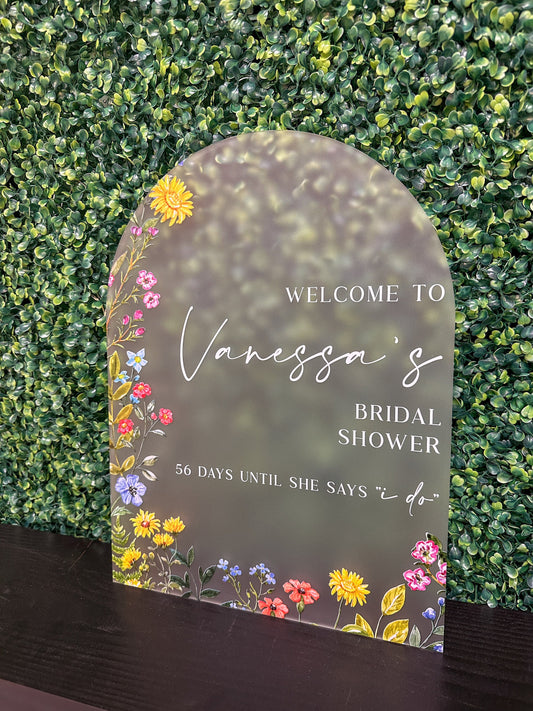 Wildflower Bridal Shower Sign
