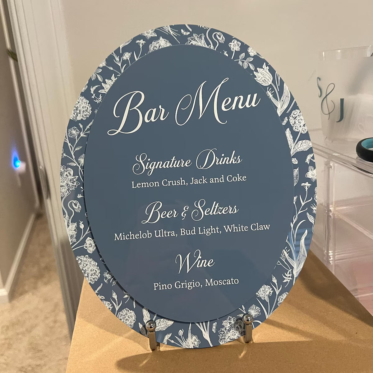 Chinoiserie Oval Bar Sign