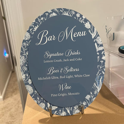 Chinoiserie Oval Bar Sign