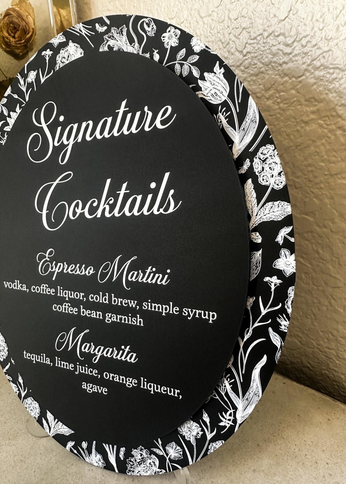 Chinoiserie Oval Bar Sign