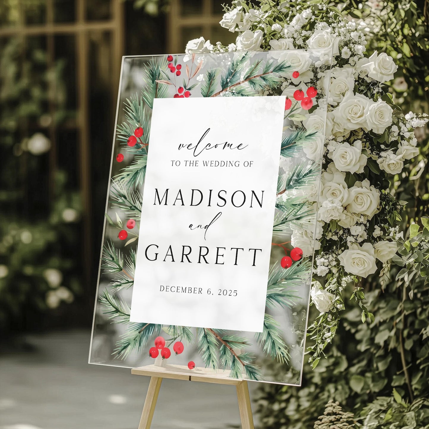 Winter Wedding Welcome Sign