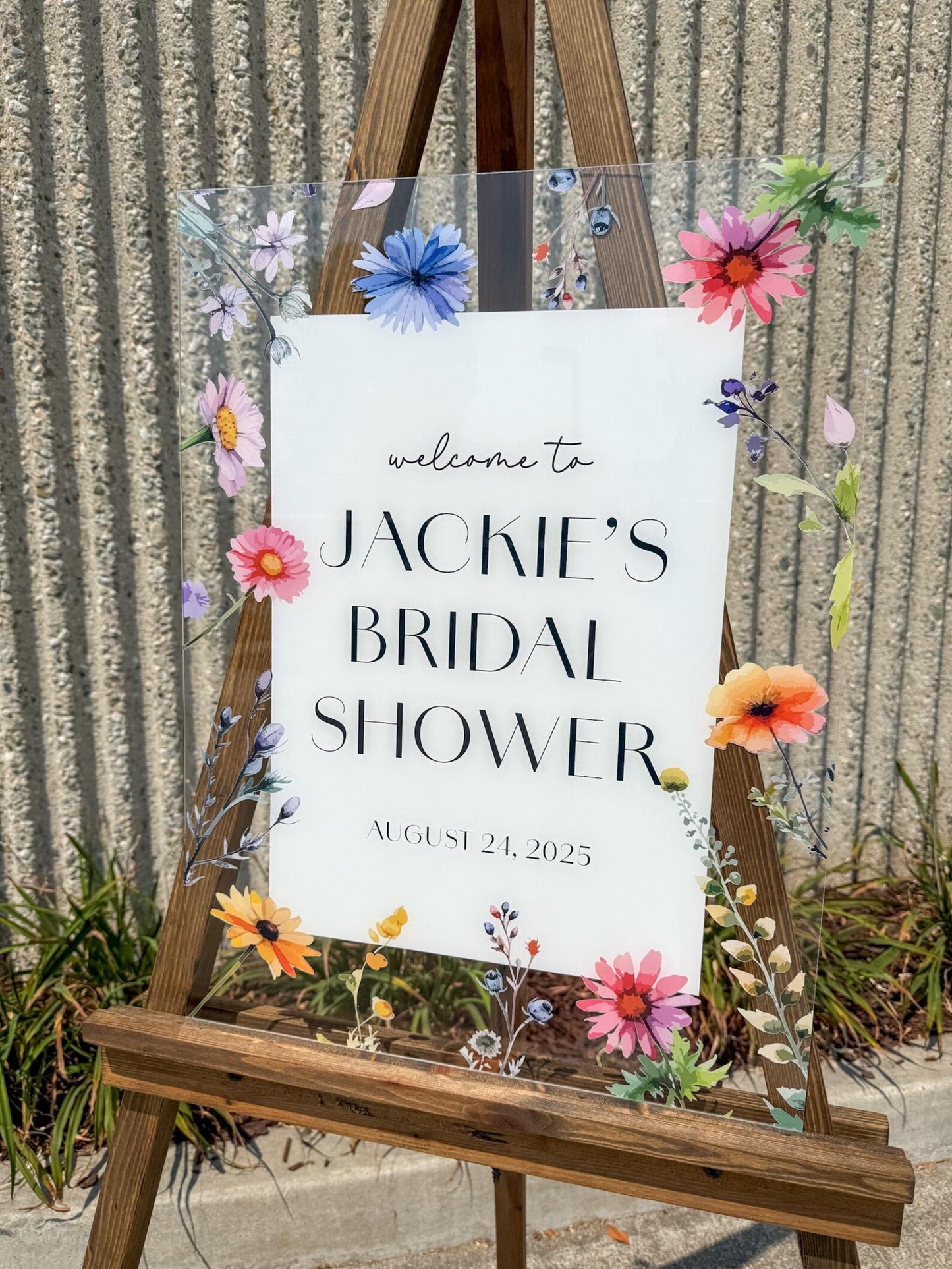 Wildflower Welcome Sign