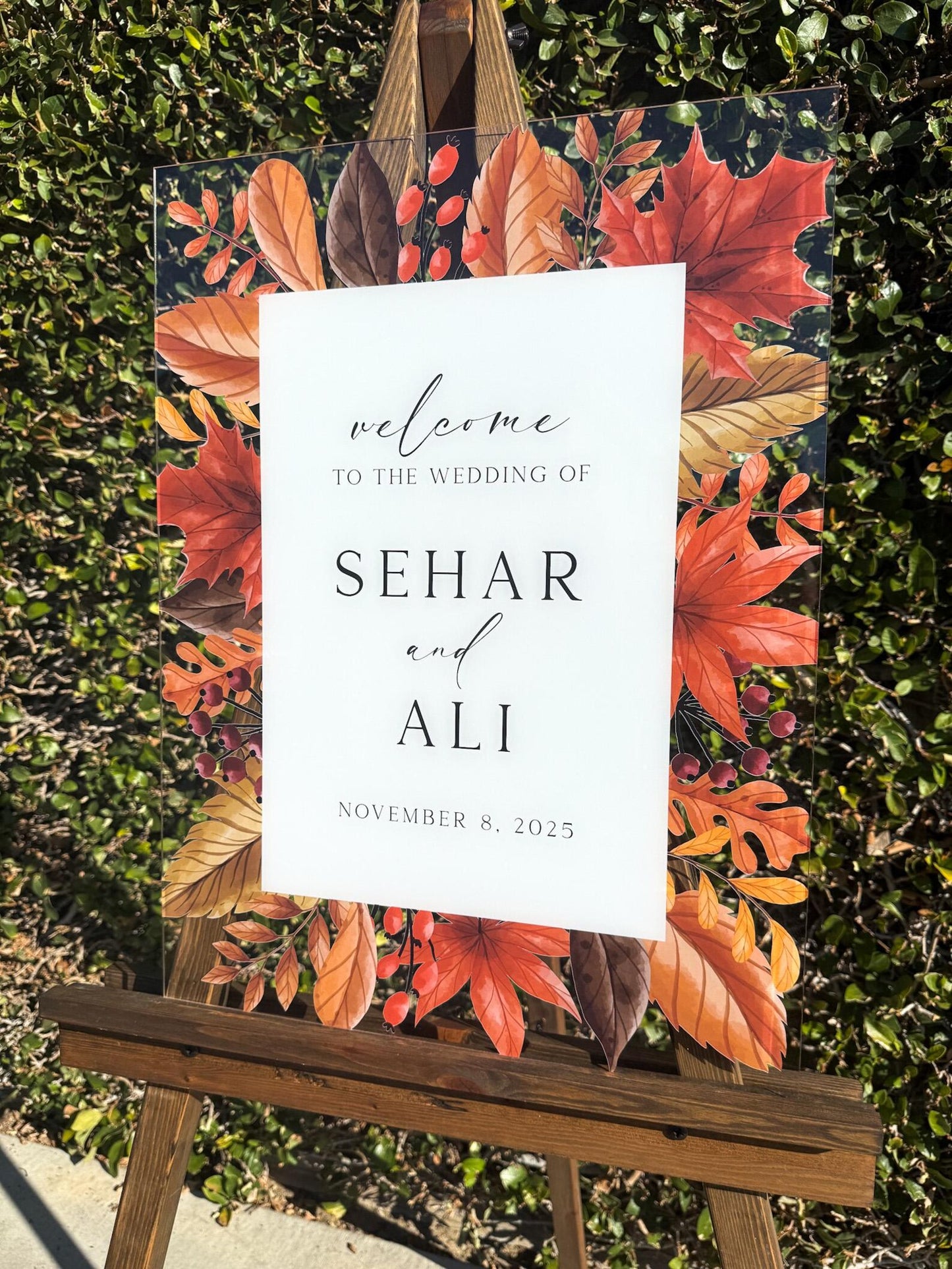 Fall Wedding Welcome Sign