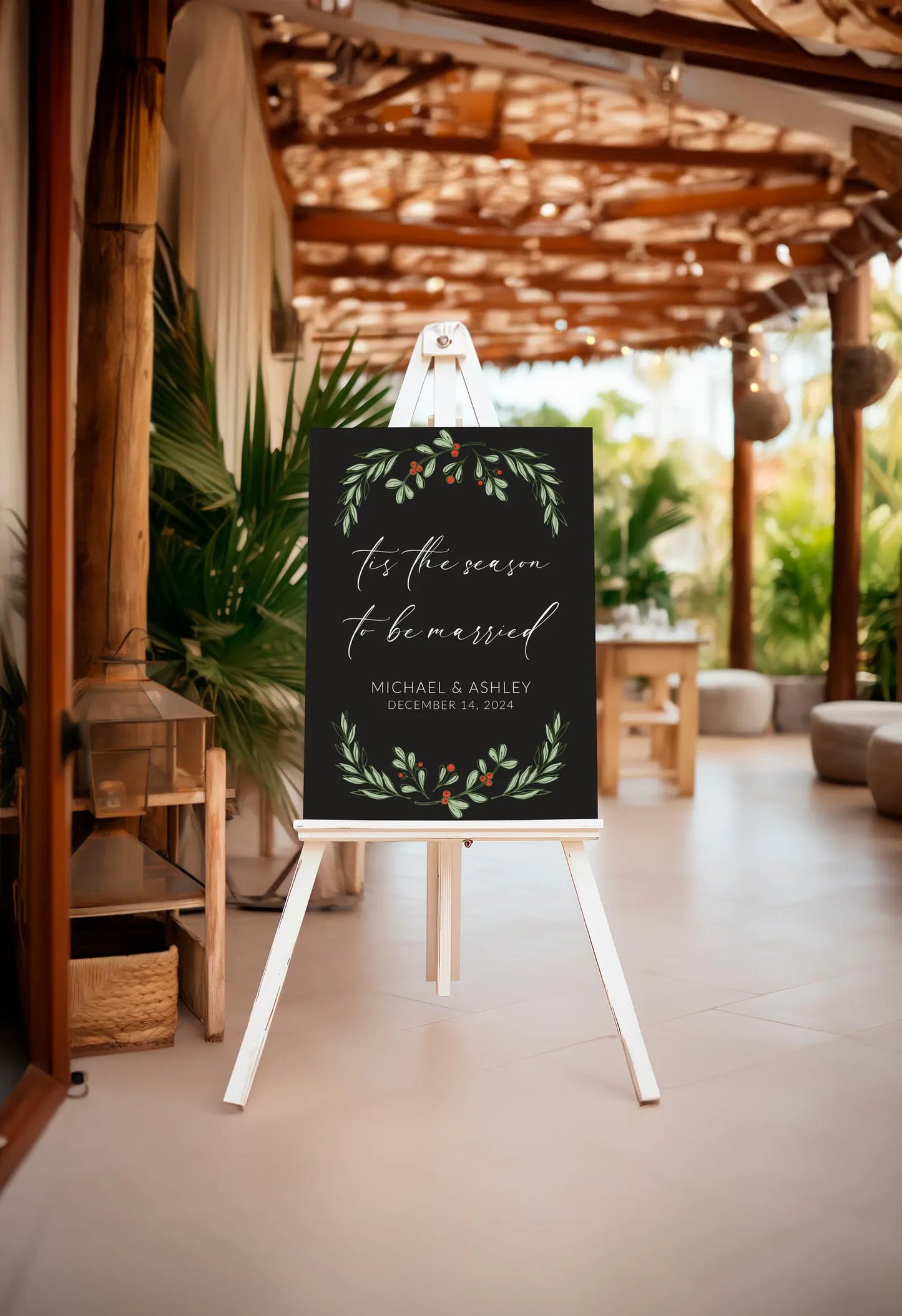 Tis The Season To Be Married Sign