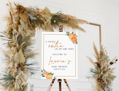 A Little Cutie Is On The Way Sign