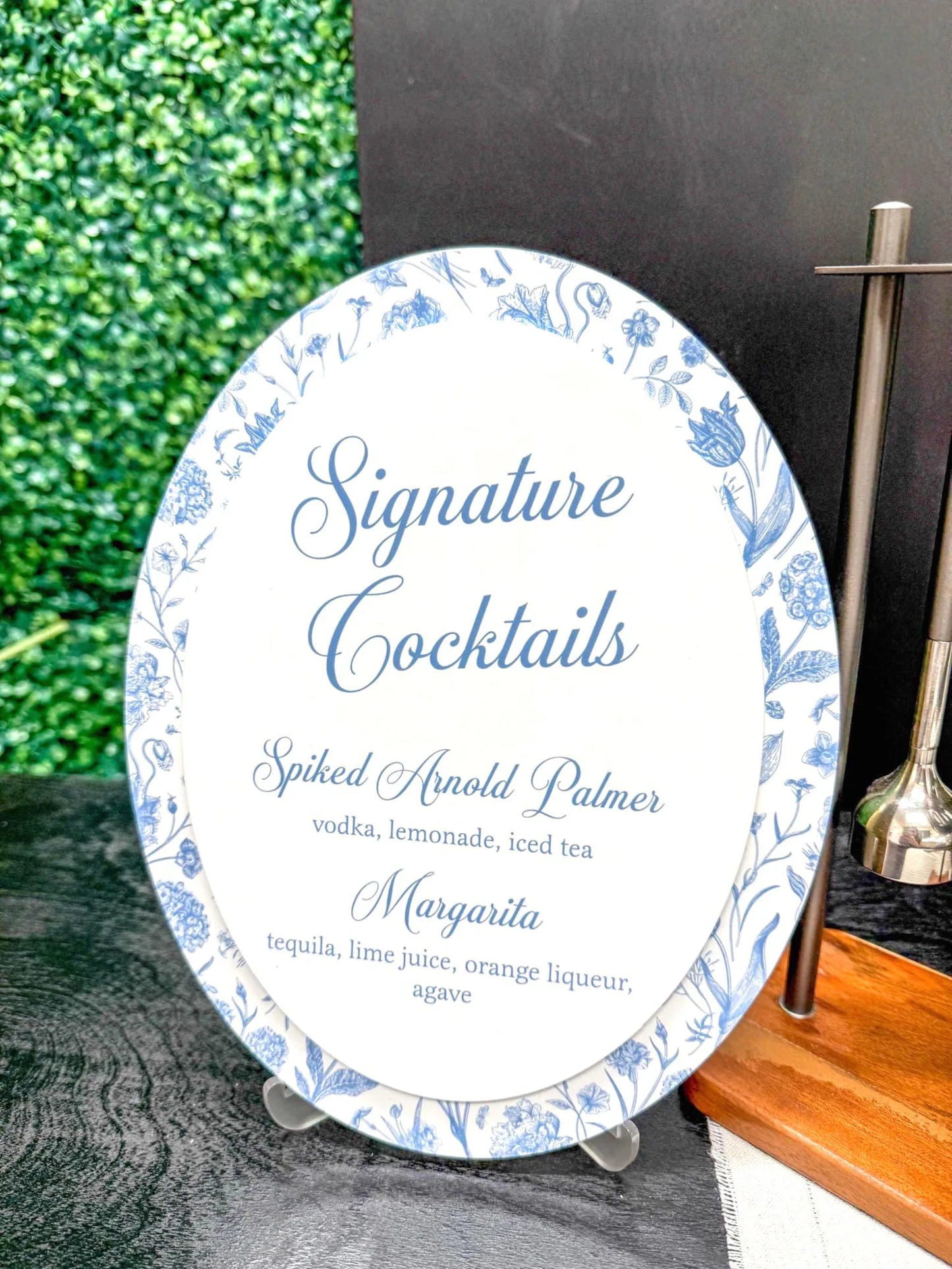 Chinoiserie Oval Bar Sign