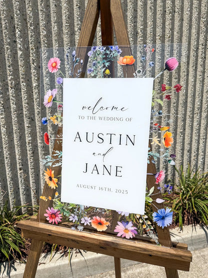 Wildflower Welcome Sign