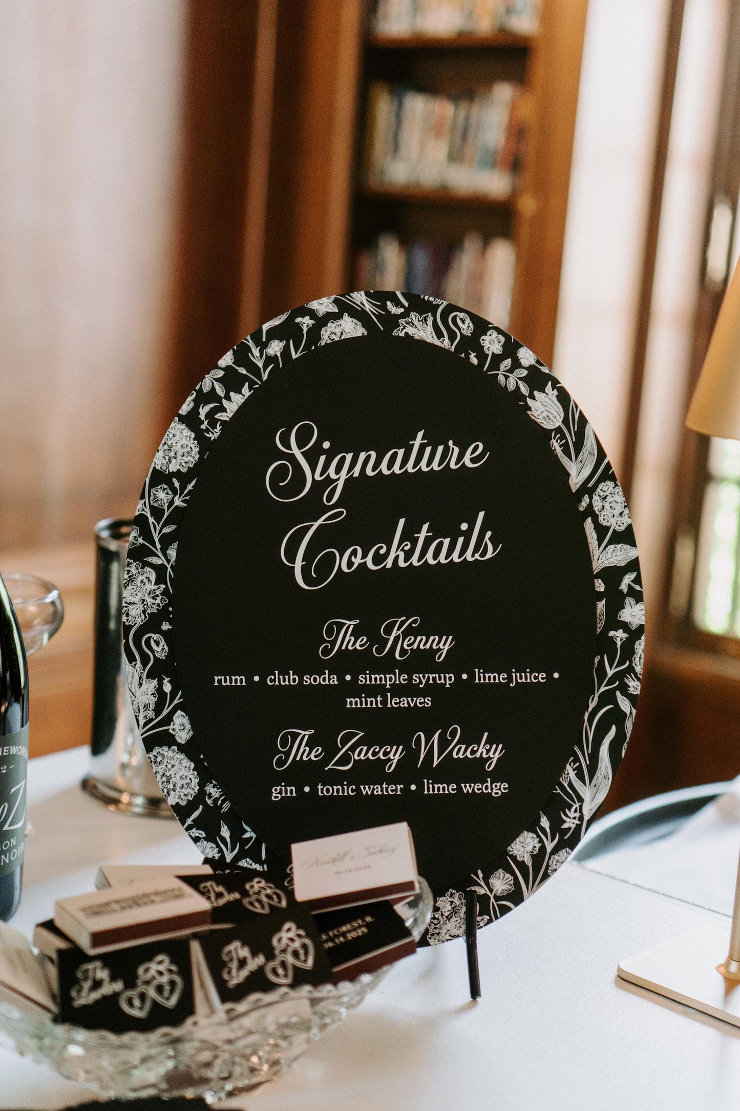 Chinoiserie Oval Bar Sign