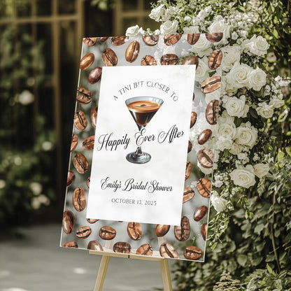 Espresso Martini Welcome Sign