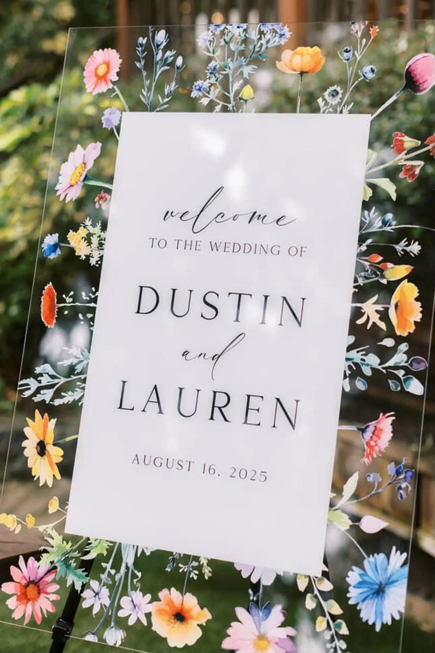 Wildflower Welcome Sign