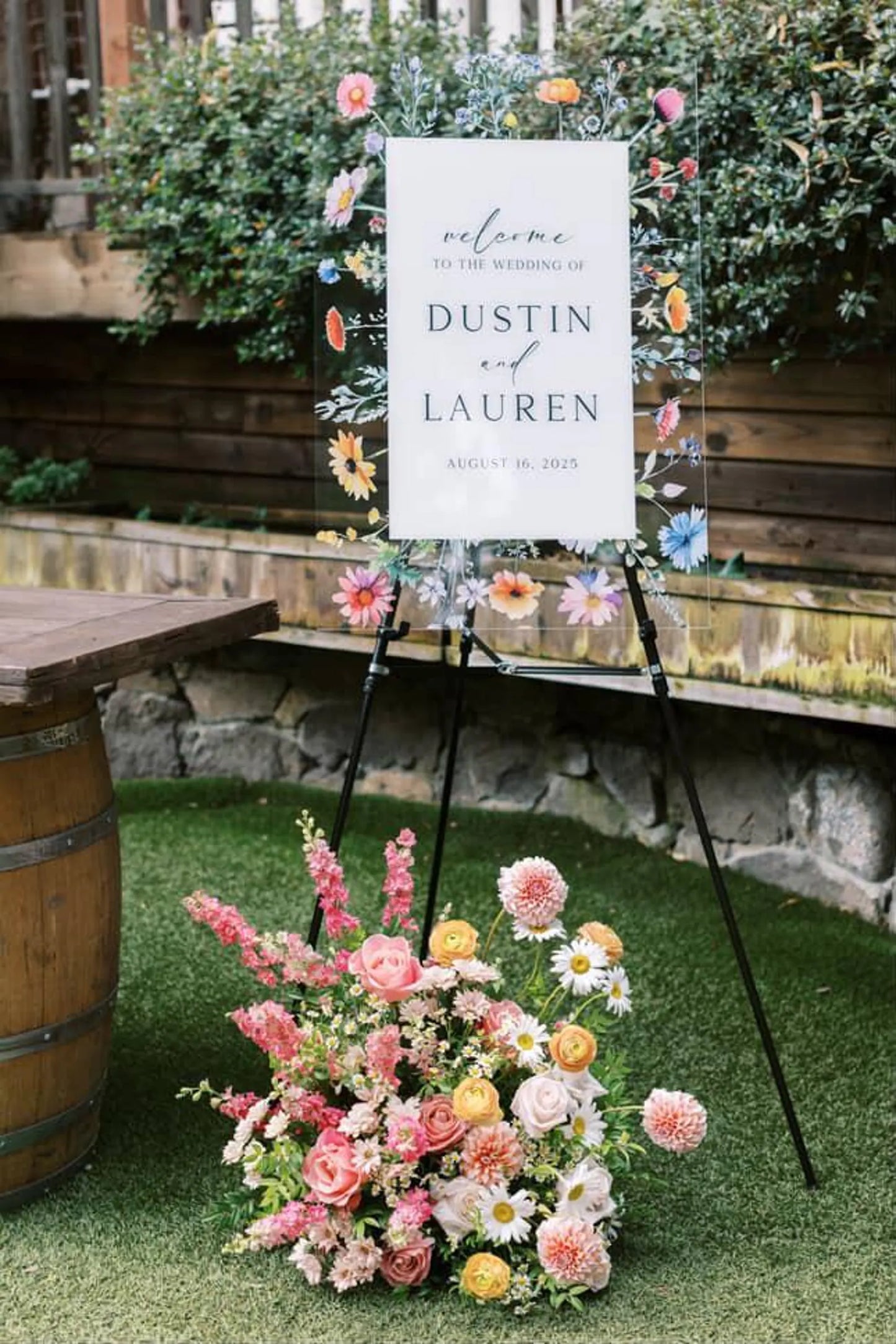 Wildflower Welcome Sign