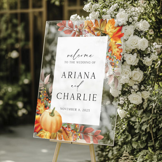 Fall Wedding Welcome Sign