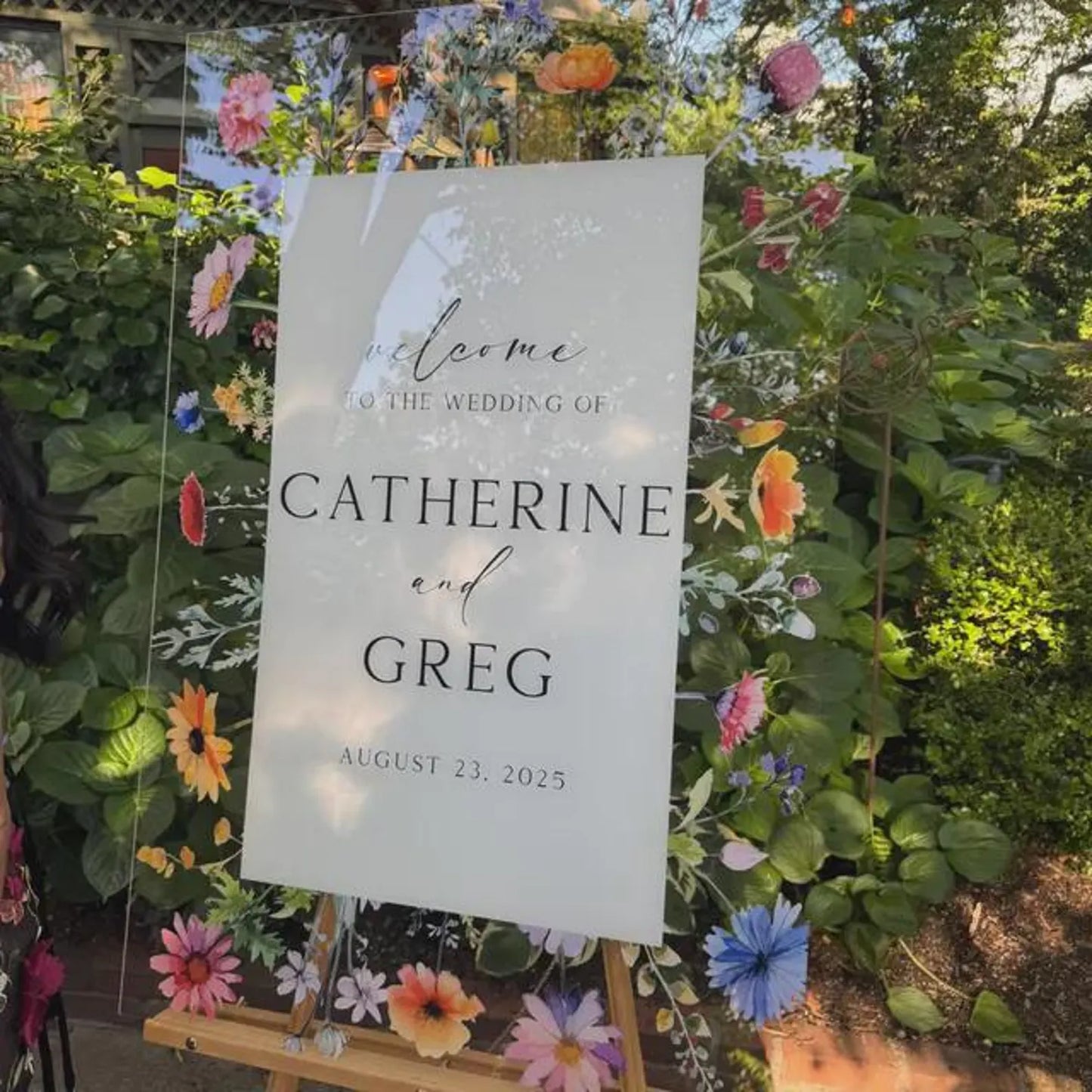 Wildflower Welcome Sign