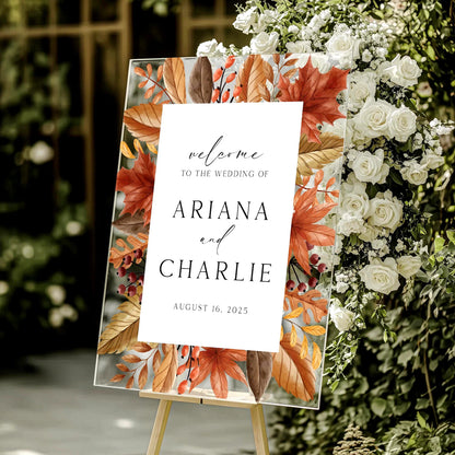 Fall Wedding Welcome Sign