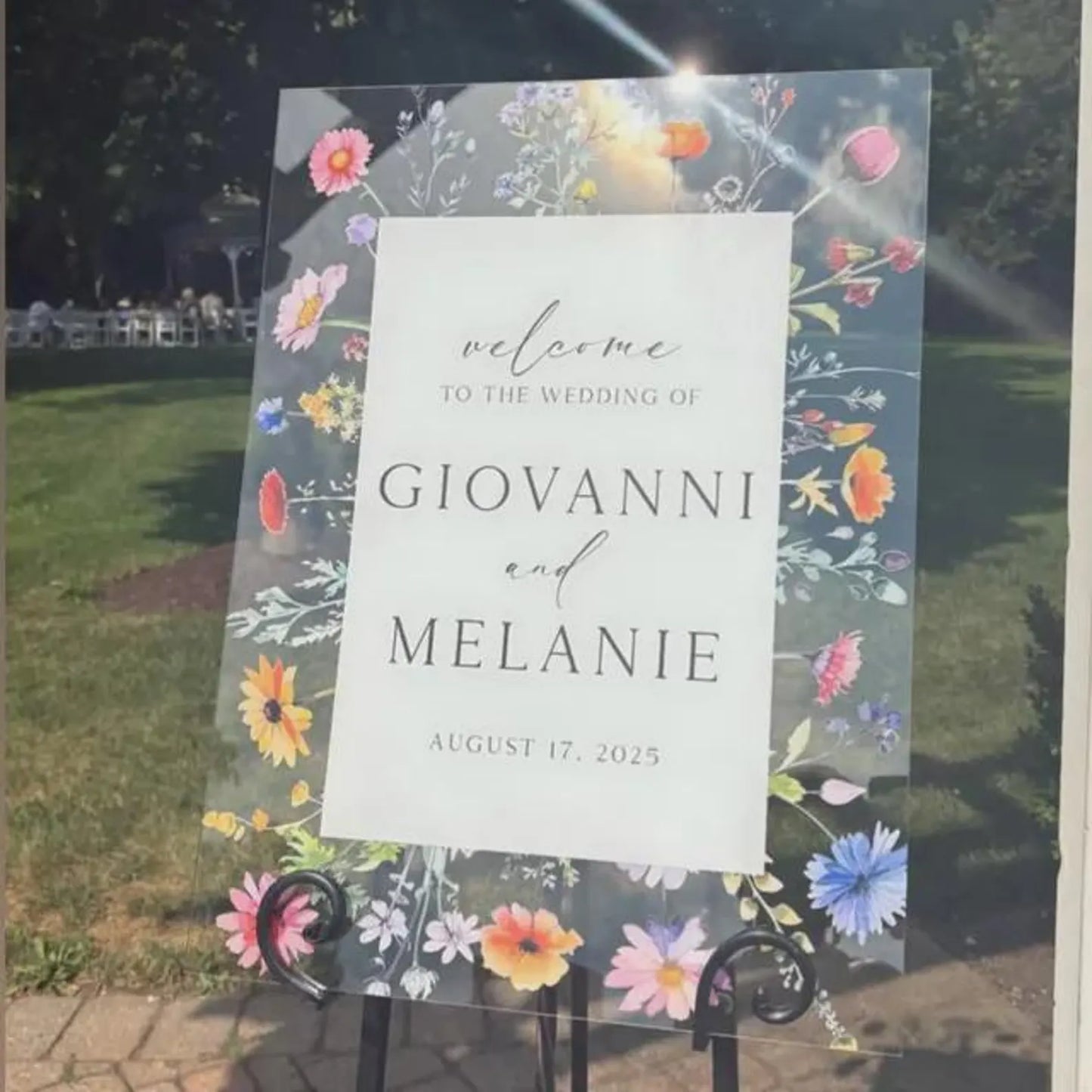 Wildflower Welcome Sign