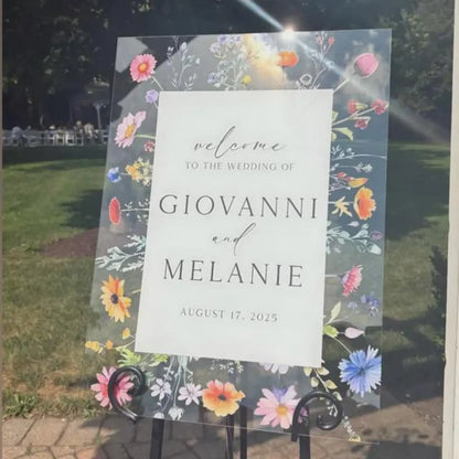 Wildflower Welcome Sign