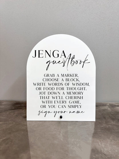 Jenga Guest Book Sign