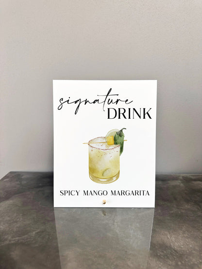 Signature Drink Sign