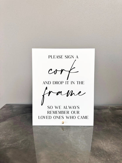 Please Sign A Cork Sign