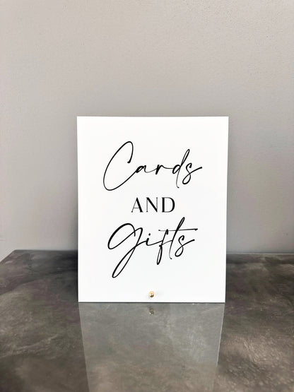 Cards and Gifts Sign