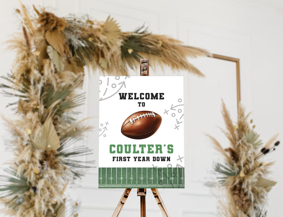 First Year Down Welcome Sign – Color and Etch