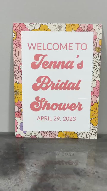 Floral Bridal Shower Welcome Sign