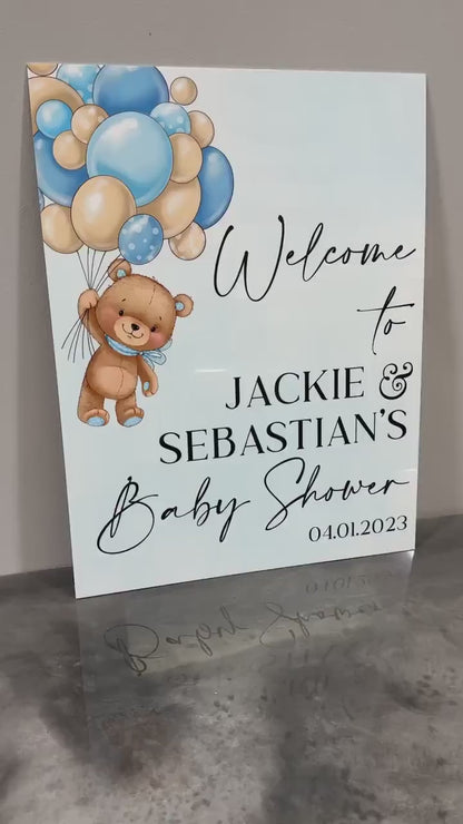 Blue Bear Welcome Sign