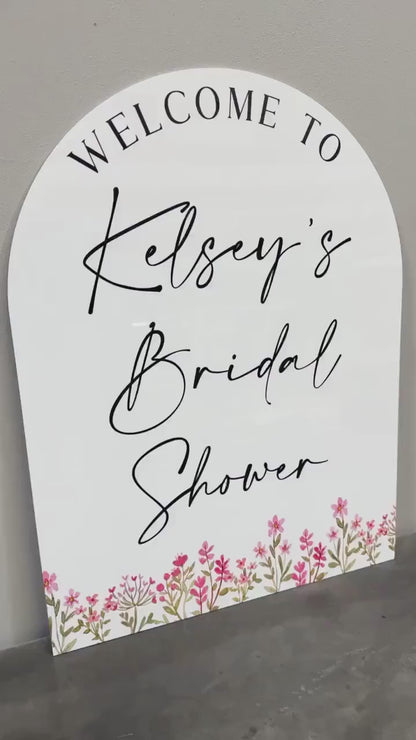 Acrylic Arch Welcome Sign
