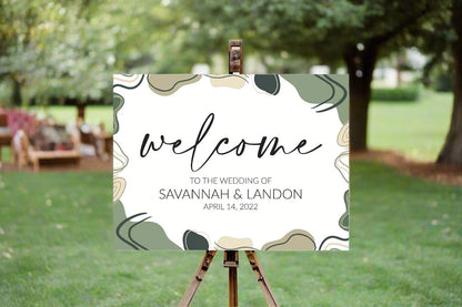Abstract Welcome Sign