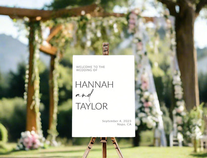 Welcome To The Wedding Of Sign