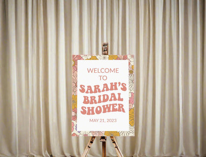 Floral Bridal Shower Welcome Sign