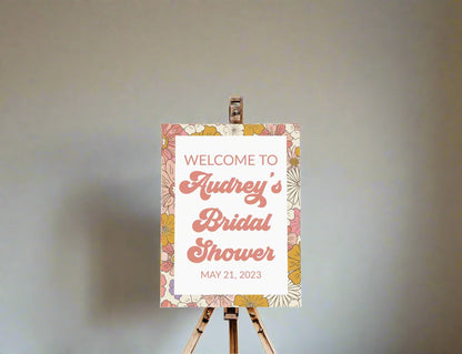 Floral Bridal Shower Welcome Sign