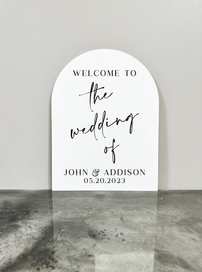 Welcome To The Wedding Of Sign