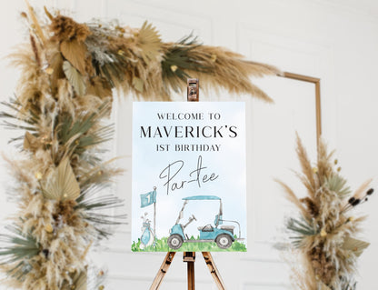 Golf Birthday Welcome Sign