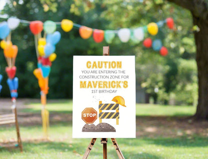 Construction Birthday Party Sign