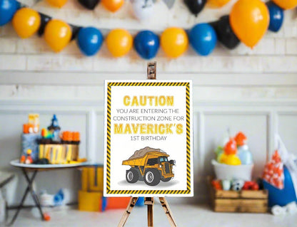 Construction Birthday Party Sign