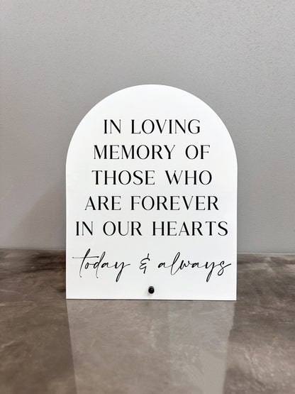 In Loving Memory Sign
