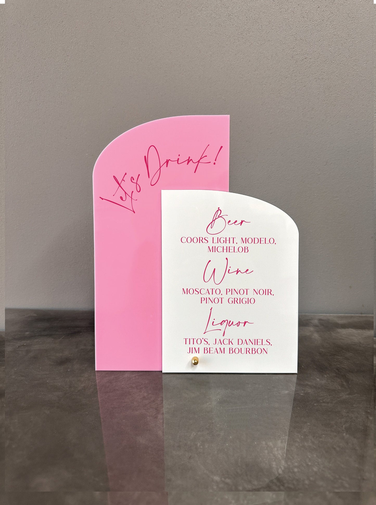 Let's Drink Bar Sign