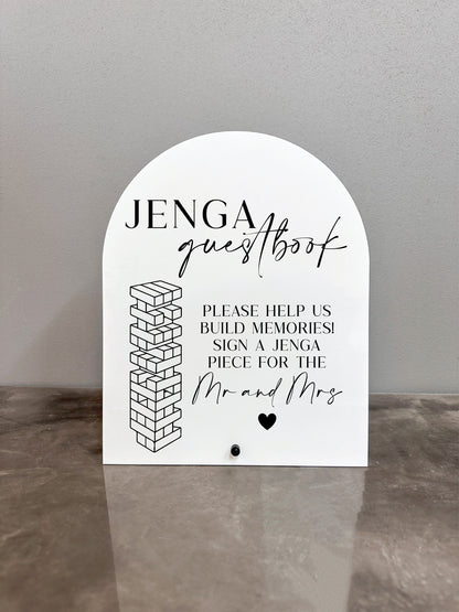 Jenga Guestbook Sign