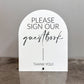 Please Sign Our Guestbook Sign