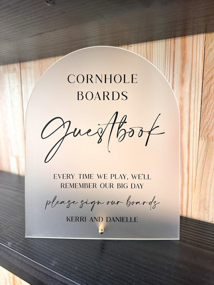 Cornhole Boards Guestbook Sign