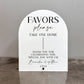 Favors Sign