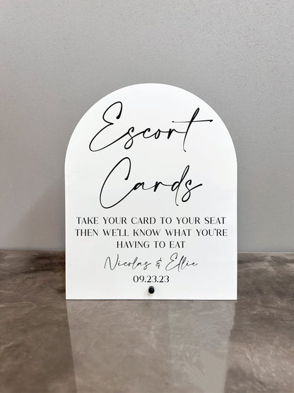 Escort Cards Sign