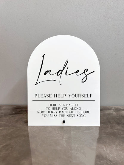 Ladies Restroom Sign