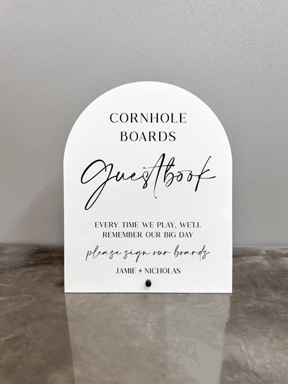 Cornhole Boards Guestbook Sign